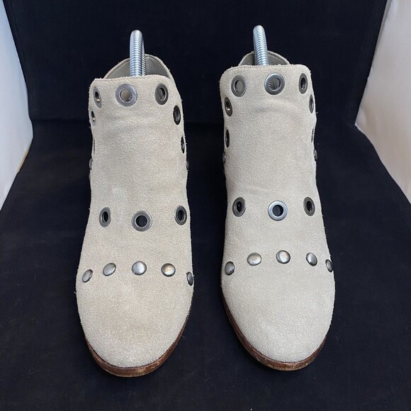 Sam Edelman Pedra Suede Pullon Ankle Boots Putty Taupe Suede Western Booties 8US - Picture 2 of 14